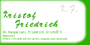 kristof friedrich business card